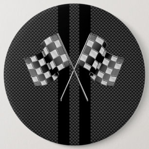 Racing Flags Stripes im Carbon Fibre Style Dekor Button