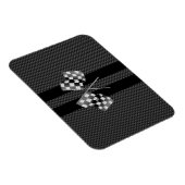 Racing Flags Stripes im Carbon Fibre Style Dekor Magnet (Rechte Seite)