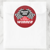 Racing Flags Vielen Dank Red Runder Aufkleber (Tasche)