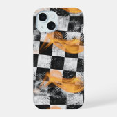Racing Flames Design Phone Case iPhone 15 Hülle (Rückseite)