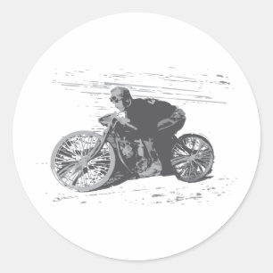 Racing für Vintage Motorradfahrzeuge Nr. 3 Runder Aufkleber