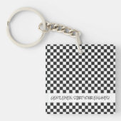 Racing Gentlemen Starten Sie Ihre Motor Schachbret Schlüsselanhänger (Vorderseite)