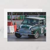 Racing Green Classic Mini Cooper Autokarte Postkarte (Vorne/Hinten)