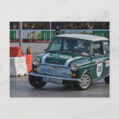 Racing Green Classic Mini Cooper Autokarte Postkarte (Vorderseite)