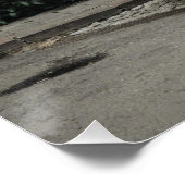 Racing Green Mini Cooper Vintage Auto Poster (Ecke)