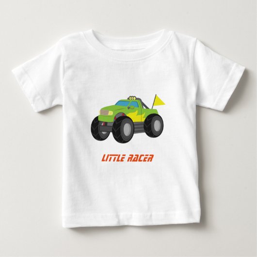 Racing Green Monster Truck für Baby Boys Baby T-shirt (Vorderseite)