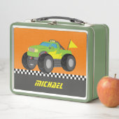 Racing Green Monster Truck für Racer Boys Lunch Bo Metall Brotdose (Beispiel)