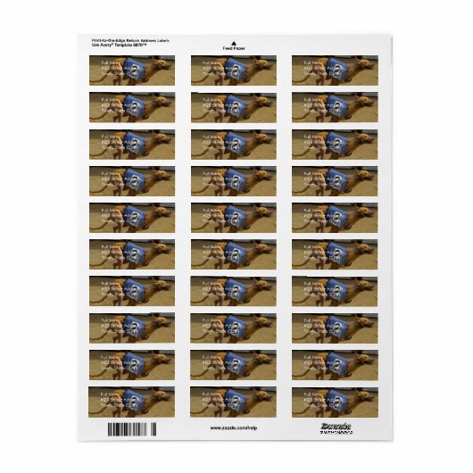 Racing Greyhound Dog Mailing Label (Vorne)