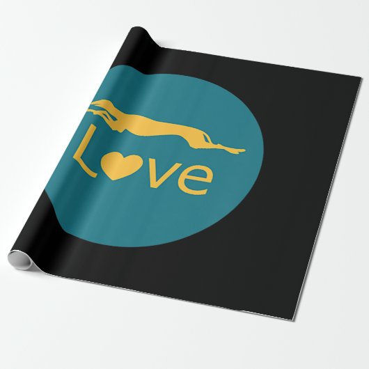 Racing Greyhound Liebe Geschenkpapier (Ungerollt)