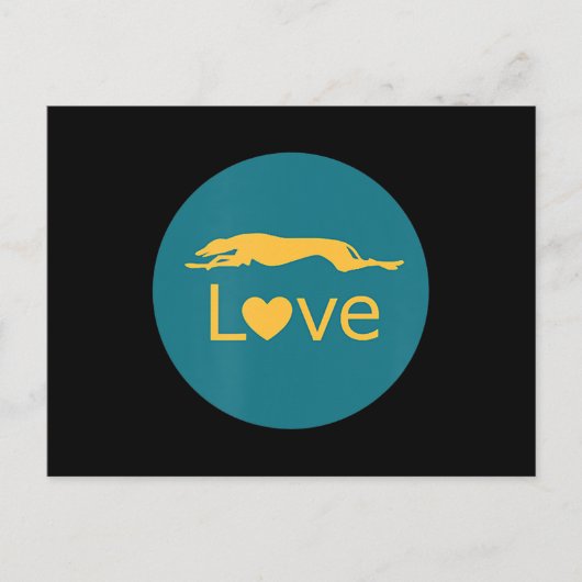 Racing Greyhound Liebe Postkarte (Vorderseite)