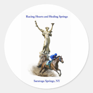  Racing Hearts and Healing Springs Runder Aufkleber