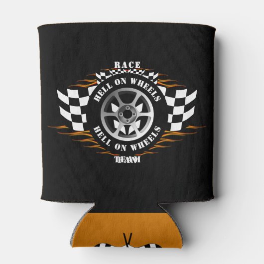 Racing Hell on Wheels Checkered Pro Dosenkühler (Rückseite)
