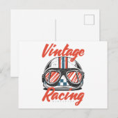 Racing Helmet Feiertagspostkarte (Vorne/Hinten)