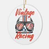 Racing Helmet Keramik Ornament (Links)