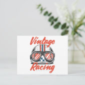 Racing Helmet Postkarte (Stehend Vorderseite)
