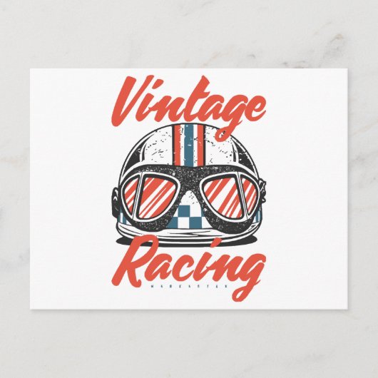 Racing Helmet Postkarte (Vorderseite)