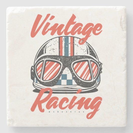 Racing Helmet Steinuntersetzer (Vorderseite)