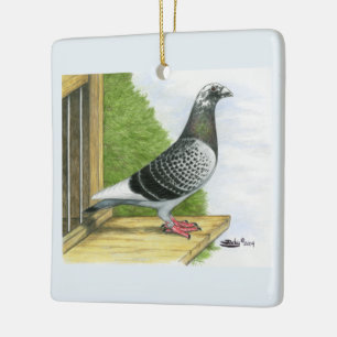 Racing Homer auf dem Landeboard Keramikornament