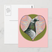 Racing Homer: Herz Postkarte (Vorne/Hinten)