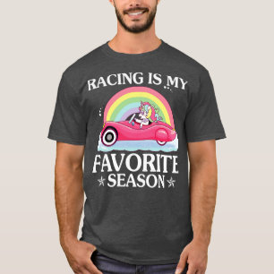 Racing ist meine Lieblingssaison Einhorn Funny Uni T-Shirt