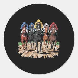 Racing Jockey Racer Der Runder Aufkleber