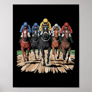 Racing Jockey Racer Derby Rider Gifts Men Wo Poster