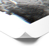 Racing Jockey Riding Schwarz-weiß Print Poster (Ecke)