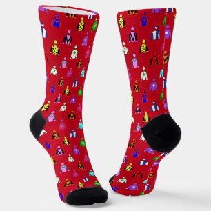 Racing Jockey Silks Red Socken