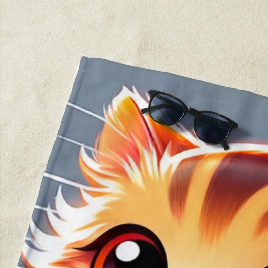 Racing Kitten Strandtuch (Beispiel)