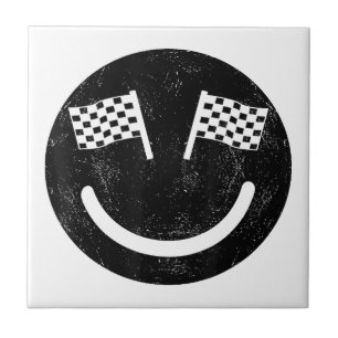 Racing Lächeln für Race Car Partys Fliese