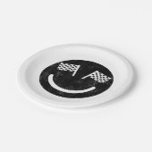 Racing Lächeln für Race Car Partys Pappteller (Schrägansicht)