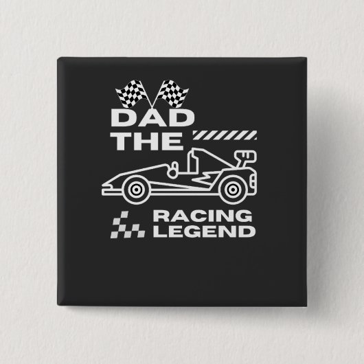 Racing Legend Vater Vathers Day Button (Vorderseite)