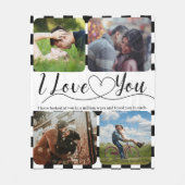 Racing Liebe Foto Collage Jubiläum Valentine Fleecedecke (Vorderseite)