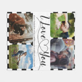 Racing Liebe Foto Collage Jubiläum Valentine Fleecedecke (Vorderseite (Horizontal))