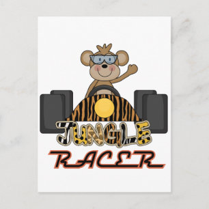 Racing Monkey Tshirts und Geschenke Postkarte