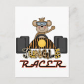 Racing Monkey Tshirts und Geschenke Postkarte (Vorderseite)