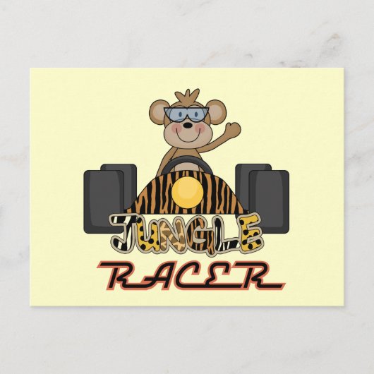 Racing Monkey Tshirts und Geschenke Postkarte (Vorderseite)