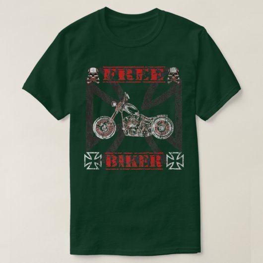 Racing Motorrad-Racing Motorrad Riker Rocker Motor T-Shirt (Design vorne)