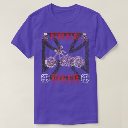Racing Motorrad-Racing Motorrad Riker Rocker Motor T-Shirt (Design vorne)