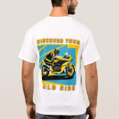 Racing Motorrad und Fahrer T-Shirt (Rückseite)