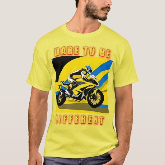 Racing Motorrad und Fahrer T-Shirt (Vorderseite)