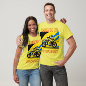 Racing Motorrad und Fahrer T-Shirt (Unisex)