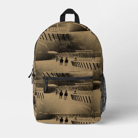 Racing Muddy Track Grunge Bedruckter Rucksack (Vorderseite)