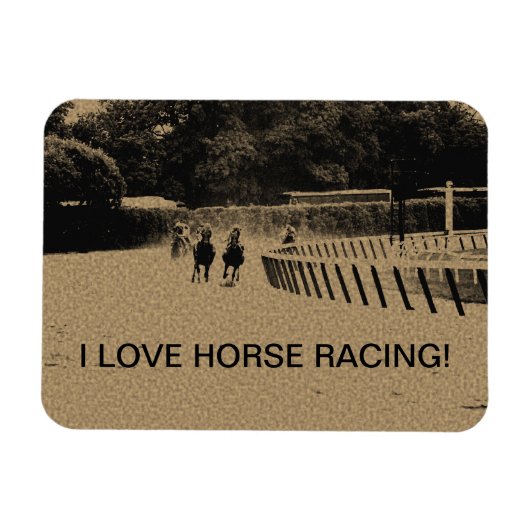 Racing Muddy Track Grunge Magnet (Horizontal)