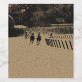 Racing Muddy Track Grunge Weinetikett (Einzelnes Label)