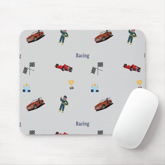Racing Muster auf grau Mousepad (Mit Mouse)