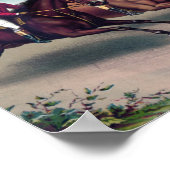 Racing Painting Decoupage Print Poster (Ecke)