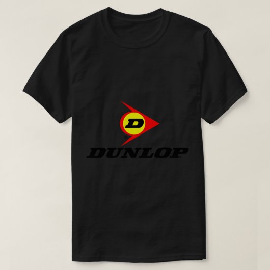 Racing Part Dunlop Reifen Aufkleber T-Shirt (Design vorne)