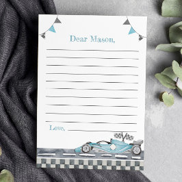 Racing Party Time Capsule Note Card Dankeskarte
