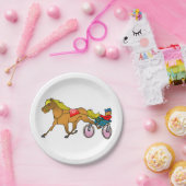 Racing Pferd und Buggy Papier Teller (Party)